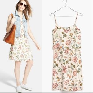 Madewell Silk Overlay Cami Dress Botanical Print 8